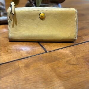 Coach Yellow Leather Wallet